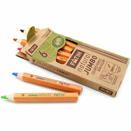 fatih 6 renk natural jumbo boya kalemi