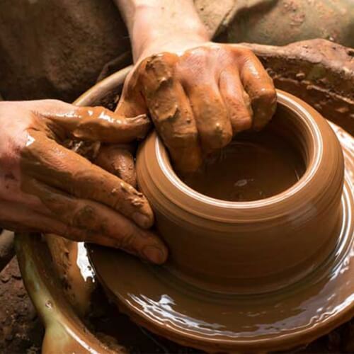 Piev Doğal El Yapımı Fırınlanmış Toprak Güveç Tencere 28 cm