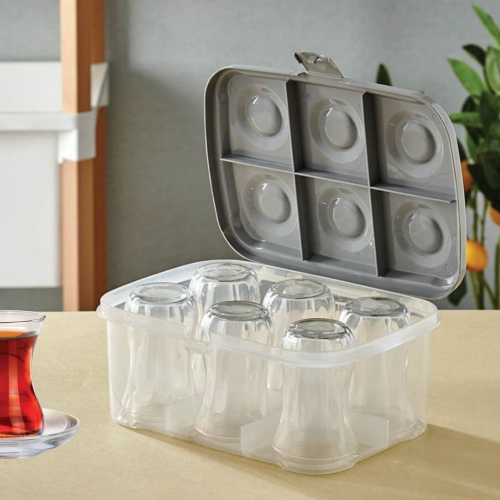 Piev Urve Çay Bardağı Su Bardağı Fincan Kupa Taşıma Koruyucu Aparat Kabı 2 Li Set