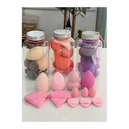 Piev Özel Kavanoz 12 Parça Makyaj Sünger Seti