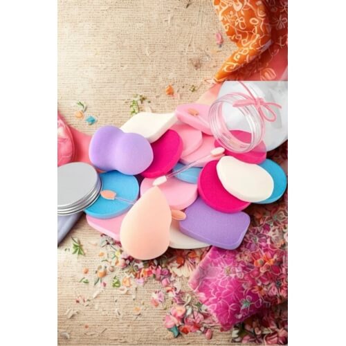 Piev Özel Kavanoz 20 Parça Makyaj Sünger Seti