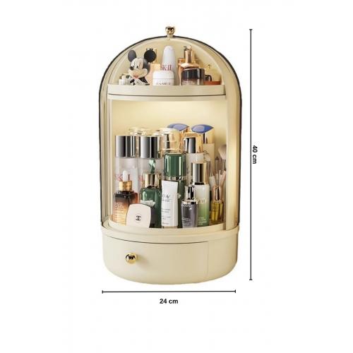 Piev House By House Süper 2 si 1 Arada Glow Vitrin ve Şeffaf Fırçalık Seti