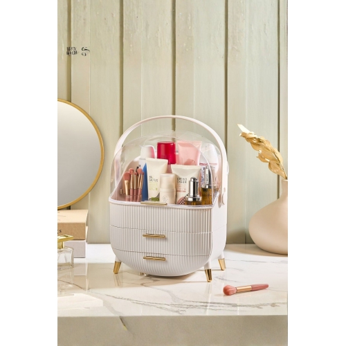 Piev House By House Makyaj Düzenleyici Ve Şeffaf 360 Derece Dönebilen Fırçalık Süper ikili Set