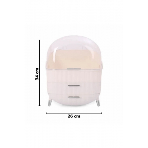 Piev House By House Makyaj Düzenleyici Ve Şeffaf 360 Derece Dönebilen Fırçalık Süper ikili Set