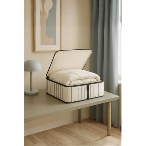 Piev Pratik Çok Amaçlı Kıyafet Düzenleyici Hurç Beyaz Çizgili M