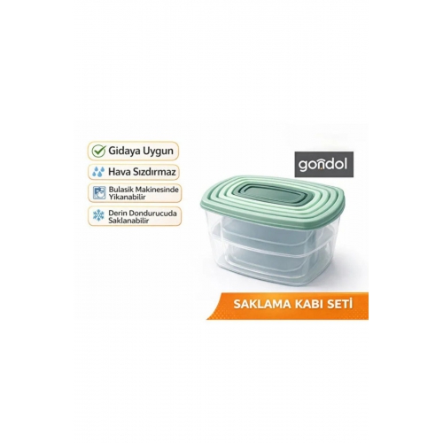 Piev 6 Parça Kapaklı Gıda Saklama Kabı Seti