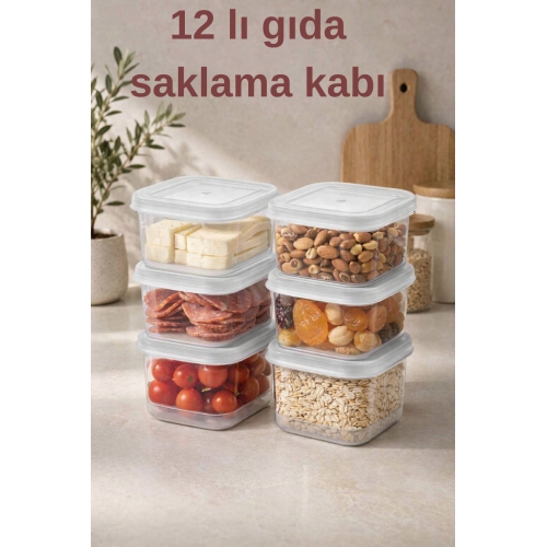 Piev Kahvaltılık ve Atıştırmalık Gıda Saklama Kabı 12 Li