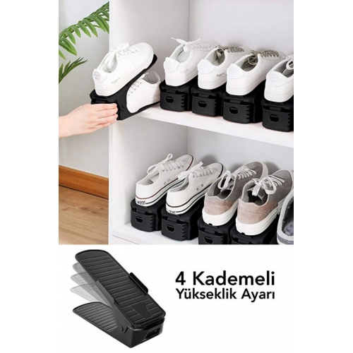 Piev 6 Lı Ayakkabı Rampası Ve 38-44 Numara Uyumlu Yaylı Ayakkabı Kalıbı İkili Set