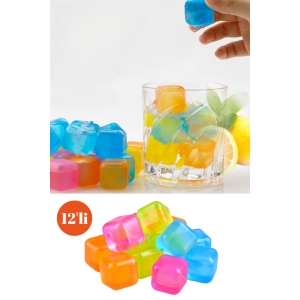 Renkli Silikon Tükenmeyen Buz Küpleri 12 Li