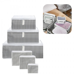 Piev Seyahat Yolculuk Valiz Bavul Düzenleyici Organizer 6 Lı Set Gri Çizgili Piev Seyahat Yolculuk Valiz Bavul Düzenleyici Organizer 6 Lı Set Gri Çizgili