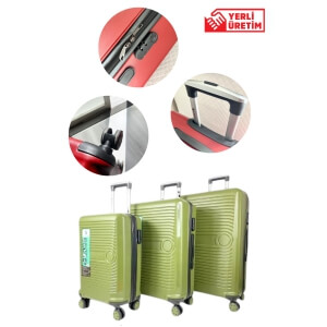 Piev Bussiens 3 Boy Şifreli PP Darbeye Dayanıklı Kırılmaz 4 Tekerlekli Çanta Valiz Seti Haki Yeşil Piev Bussiens 3 Boy Şifreli PP Darbeye Dayanıklı Kırılmaz 4 Tekerlekli Çanta Valiz Seti Haki Yeşil