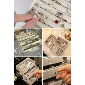 Piev House By House Üç Katlı Çekmeceli Takı Kozmetik Organizer