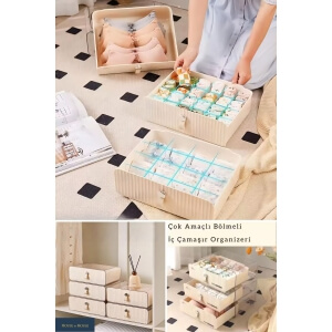 Piev Çok Amaçlı İç Çamaşırı Çorap Bebek Kıyafeti Çekmeceli Düzenleyici Organizer 3 Lü Piev Çok Amaçlı İç Çamaşırı Çorap Bebek Kıyafeti Çekmeceli Düzenleyici Organizer 3 Lü