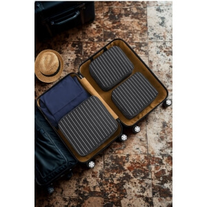 Piev Pratik 6 lı Bavul İçi Seyahat Çanta Düzenleyici Antrasit Çizgili