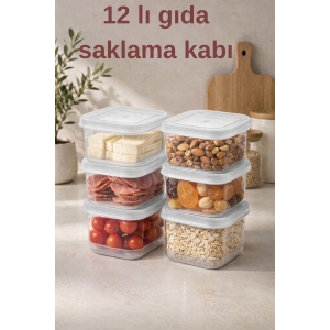 Piev Kahvaltılık ve Atıştırmalık Gıda Saklama Kabı 12 Li