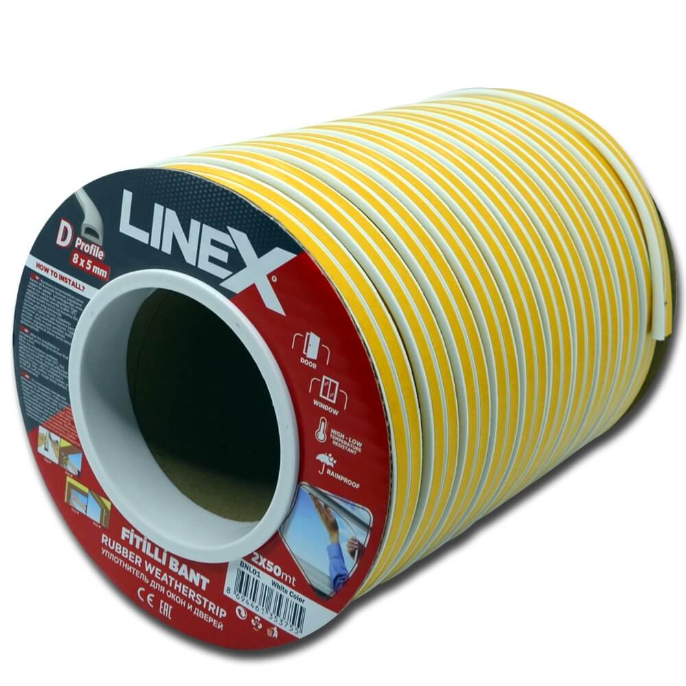 linex fitilli kapi pencere bant beyaz 50 mt pazaristanbul